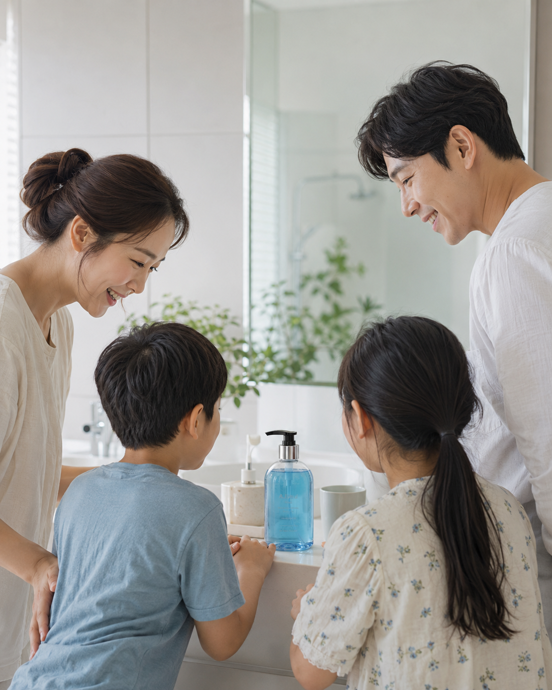온가족 욕실 일상